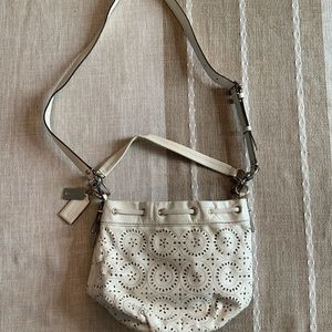 COACH Madison Lace Leather Maggie Hobo Bag